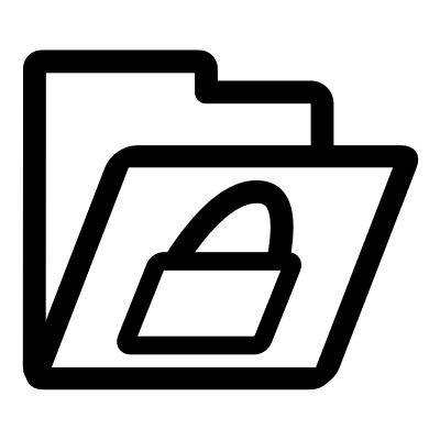 Mono folder locked clipart