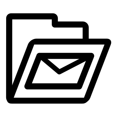Mono folder mail clipart