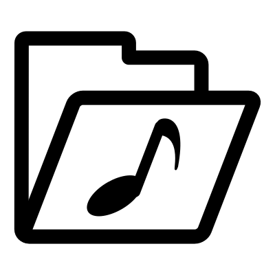 Mono folder music clipart
