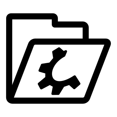 Mono folder open clipart