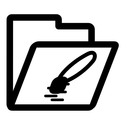 Mono folder tar clipart
