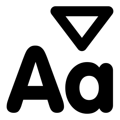 Mono fontsizedown clipart