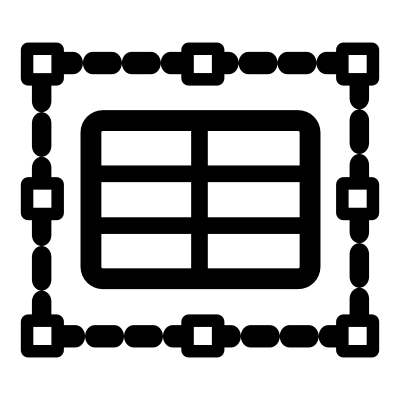 Mono frame spreadsheet clipart