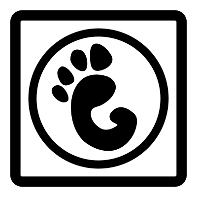 Mono gnome app info clipart