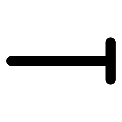 Mono line dimension line end clipart