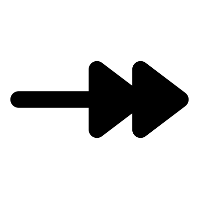 Mono line double arrow end clipart