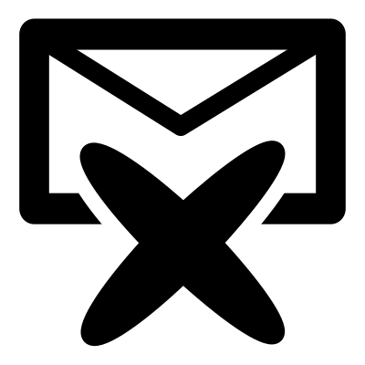Mono mail delete clipart