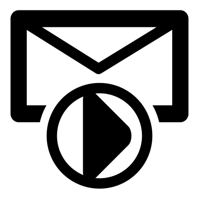 Mono mail forward clipart