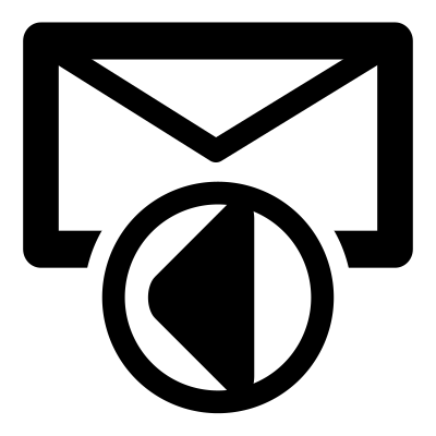 Mono mail reply clipart