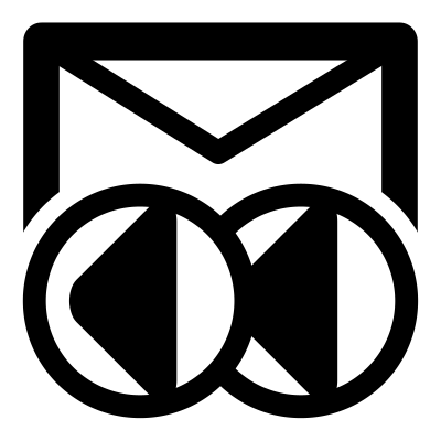 Mono mail replyall clipart