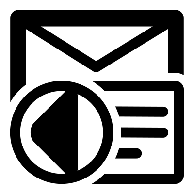 Mono mail replylist clipart