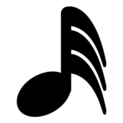 Mono music 32ndnote clipart