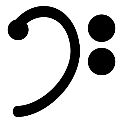 Mono music cleficon clipart