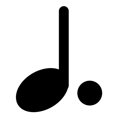 Mono music dottednote clipart