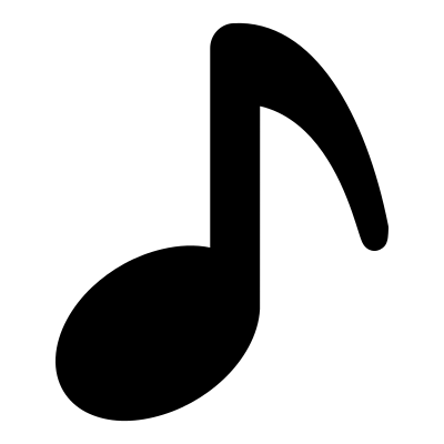 Mono music eightnote clipart