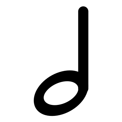 Mono music halfnote clipart