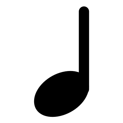 Mono music quarternote clipart