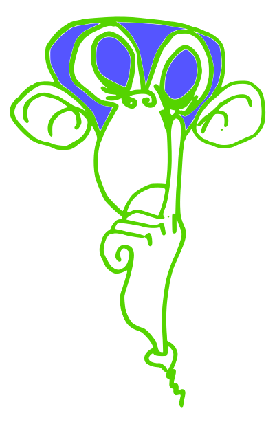 Mono pensador clipart