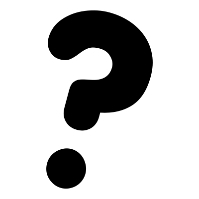Mono question mark clipart