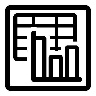Mono spreadsheet clipart