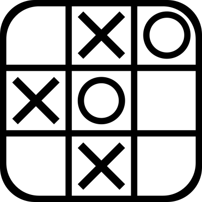 Monochrome Tic-Tac-Toe clipart