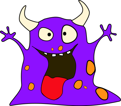 Monster 01 purple clipart