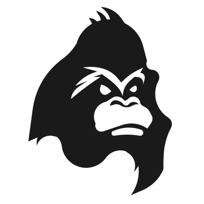 Monster gorilla silhouette clipart