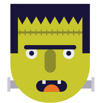 Monster head 2 clipart