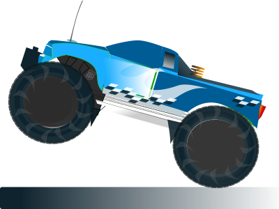 Monster truck stunt clipart