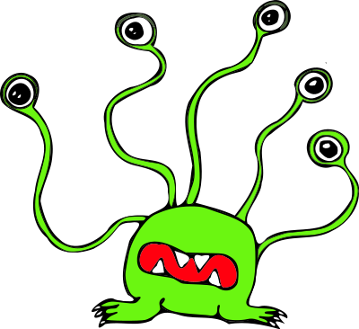 Monster with Big Eyes clipart