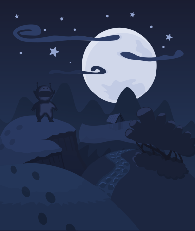 Monsters special night clipart