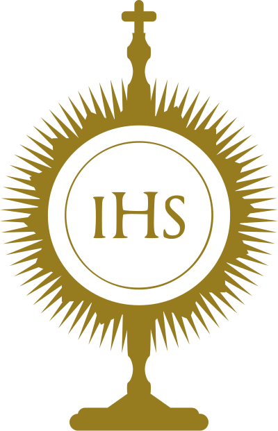 Monstrance darker gold color clipart