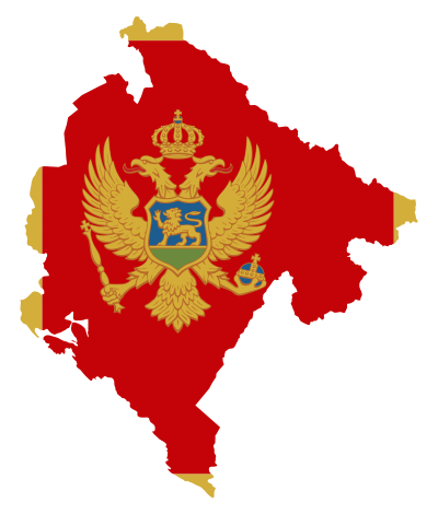 Montenegro Map Flag clipart