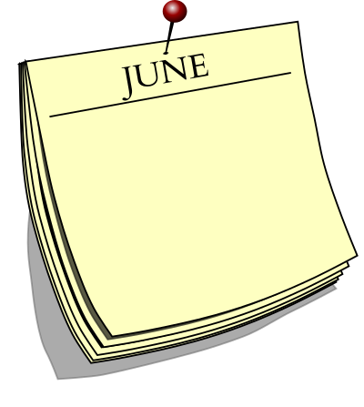 Monthly note - June clipart