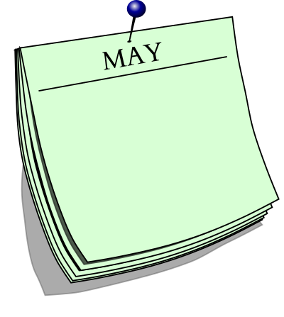 Monthly note - May clipart