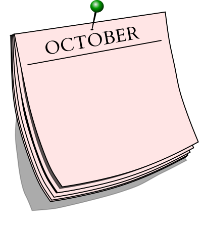 Monthly note - October clipart