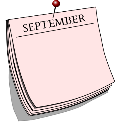 Monthly note - September clipart