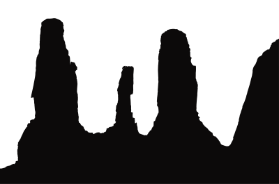 Monument Valley Silhouette clipart