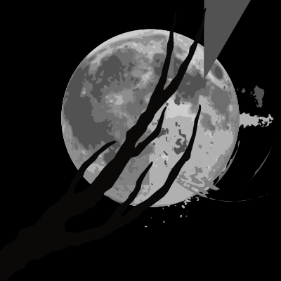 Moon and branch clipart