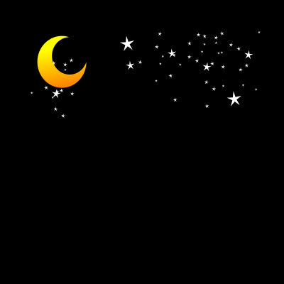 Moon and stars clipart