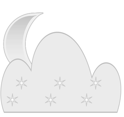 Moon & Clouds Weather Icon Remix clipart