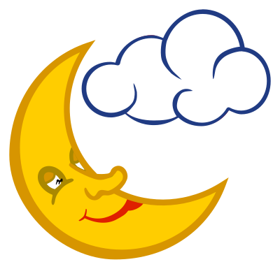 Moon - coloured clipart