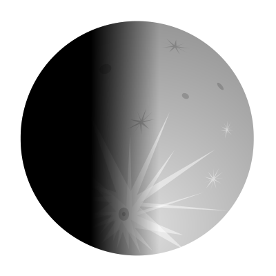 Moon-half clipart
