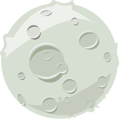 Moon in comic style clipart