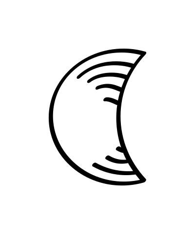 Moon (outlines) clipart