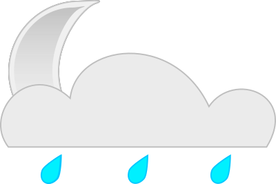 Moon rain clipart