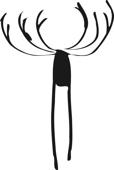 Moose doodle clipart