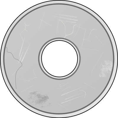 More Obviously Damaged Compact Disc clipart