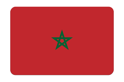 Morocco flag (bevelled) clipart