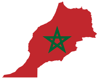 Morocco Flag Map clipart